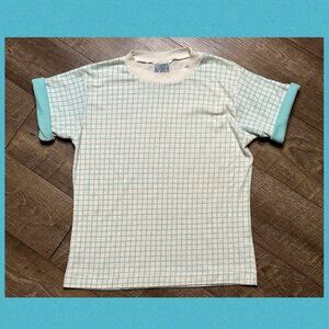 Vintage 80s Retro Graphed Cross Hatch T-Shirt Design by Lemon Stick s/Medium